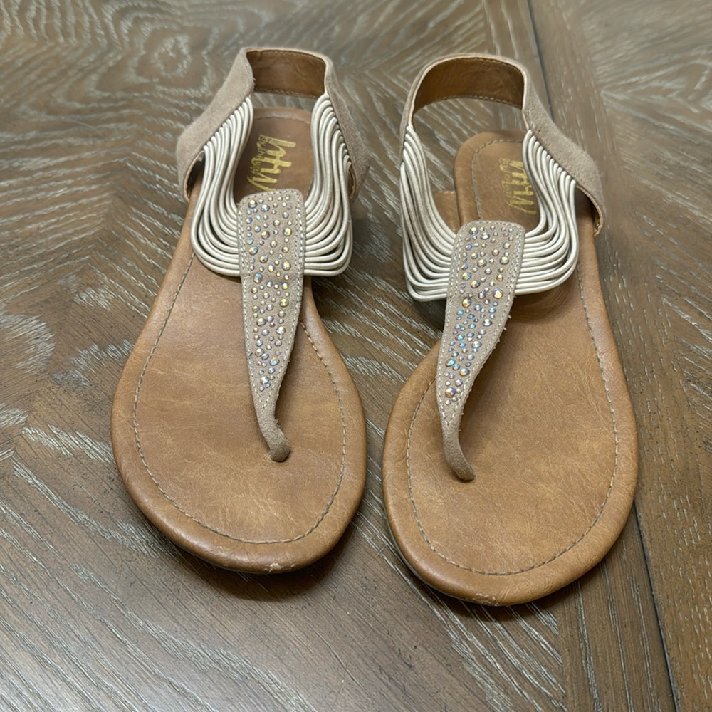 By the Way Tan Gladiator Sandals, 8.5